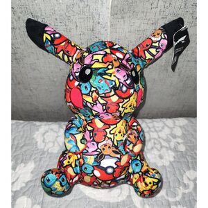 Thunderbolt Project Pokemon Pikachu Graffiti 9" Plush NWT